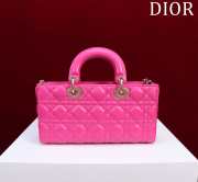 Uubags | Dior M0540 Lady D-Joy Fuchsia Cannage Lambskin Bag 26x13.5x5cm - 6