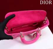 Uubags | Dior M0540 Lady D-Joy Fuchsia Cannage Lambskin Bag 26x13.5x5cm - 2