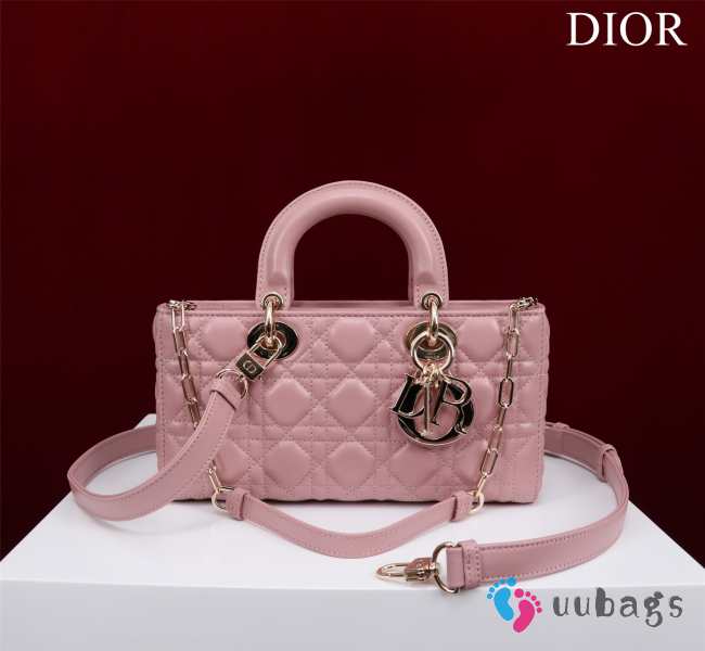 Uubags | Dior M0540 Lady D-Joy Light Pink Cannage Lambskin Bag 26x13.5x5cm - 1