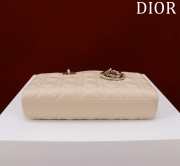 Uubags | Dior M0540 Lady D-Joy Cream Cannage Lambskin Bag 26x13.5x5cm - 4