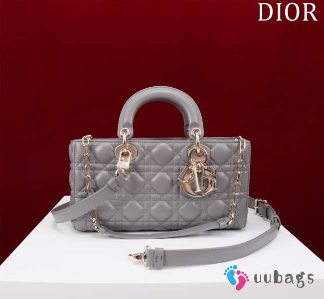 Uubags | Dior M0540 Lady D-Joy Grey Cannage Lambskin Bag 26x13.5x5cm - 1