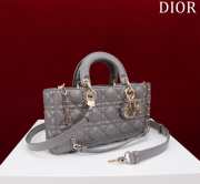 Uubags | Dior M0540 Lady D-Joy Grey Cannage Lambskin Bag 26x13.5x5cm - 3