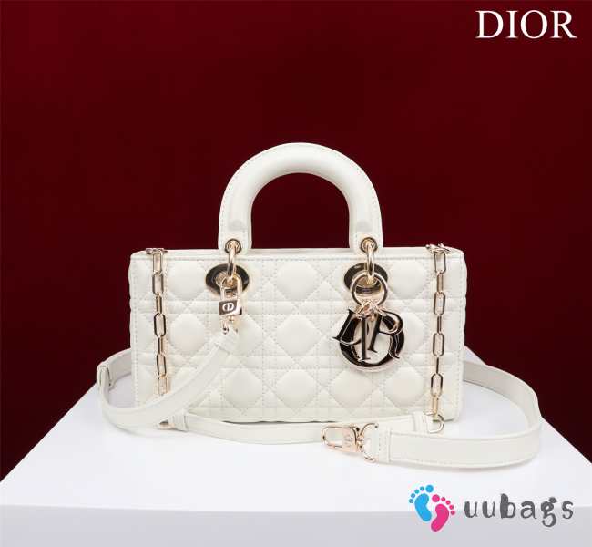 Uubags | Dior M0540 Lady D-Joy White Cannage Lambskin Bag 26x13.5x5cm - 1