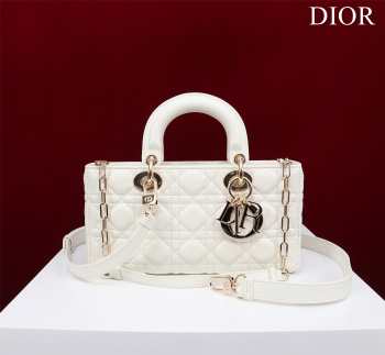 Uubags | Dior M0540 Lady D-Joy White Cannage Lambskin Bag 26x13.5x5cm