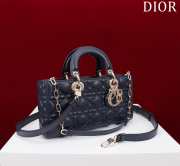 Uubags | Dior M0540 Lady D-Joy Navy Blue Cannage Lambskin Bag 26x13.5x5cm - 5