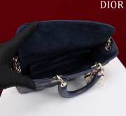 Uubags | Dior M0540 Lady D-Joy Navy Blue Cannage Lambskin Bag 26x13.5x5cm - 3