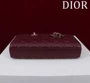 Uubags | Dior M0540 Lady D-Joy Burgundy Cannage Lambskin Bag 26x13.5x5cm - 5