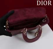 Uubags | Dior M0540 Lady D-Joy Burgundy Cannage Lambskin Bag 26x13.5x5cm - 3