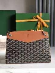 Uubags | Goyard Rouette Structuré mini bag in black & tan 20x15x6.5cm - 4