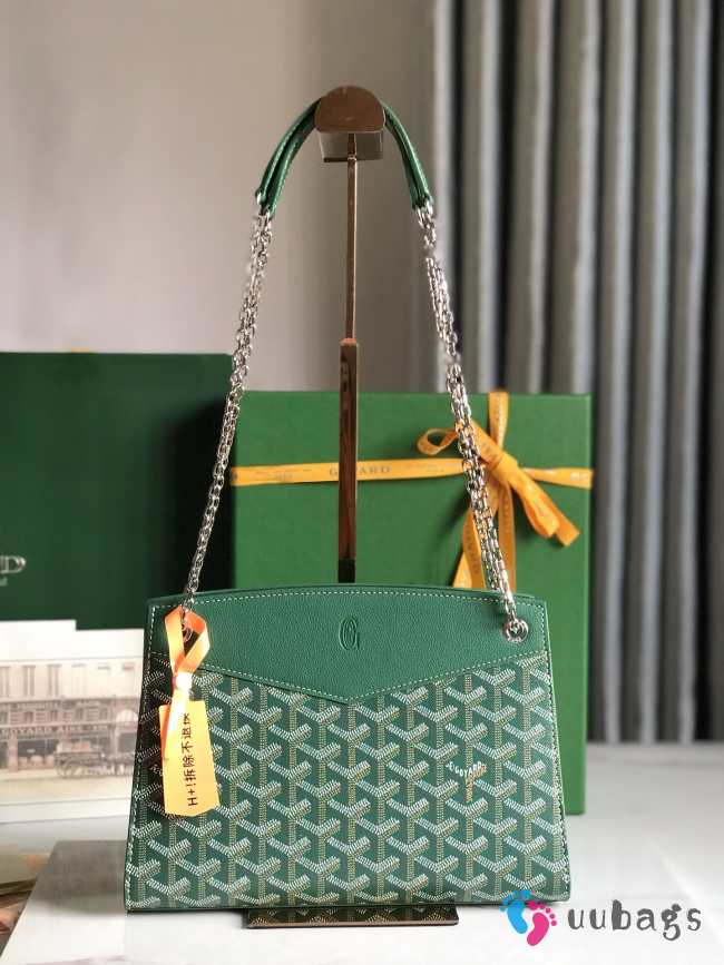 Uubags | Goyard Rouette Structuré mini bag in green 20x15x6.5cm - 1