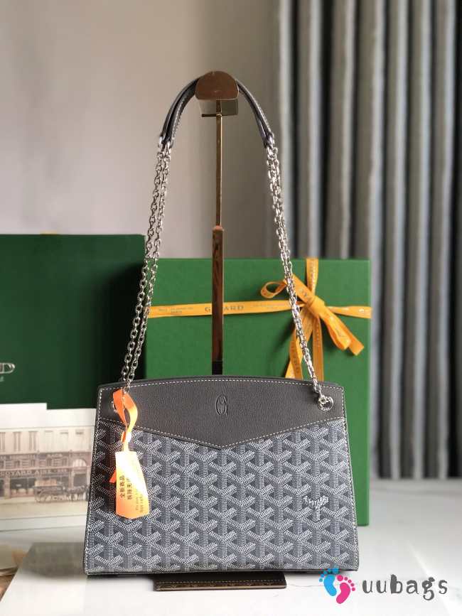 Uubags | Goyard Rouette Structuré mini bag in grey 20x15x6.5cm - 1