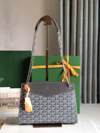 Uubags | Goyard Rouette Structuré mini bag in grey 20x15x6.5cm