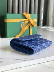 Uubags | Goyard Saint-Gabriel wallet in sky blue 12x2.5x9.3cm - 4