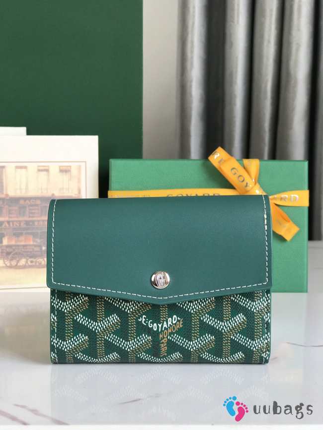 Uubags | Goyard Saint-Gabriel wallet in green 12x2.5x9.3cm - 1