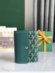 Uubags | Goyard Saint-Gabriel wallet in green 12x2.5x9.3cm - 6