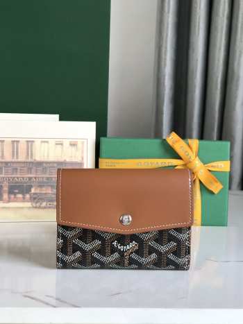 Uubags | Goyard Saint-Gabriel wallet in black & tan 12x2.5x9.3cm