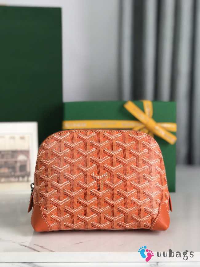 Uubags | Goyard Vendôme cosmetic pouch in orange 13.5x7x18cm - 1