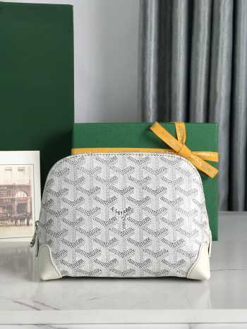 Uubags | Goyard Vendôme cosmetic pouch in grey 13.5x7x18cm