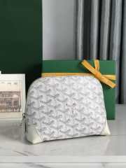 Uubags | Goyard Vendôme cosmetic pouch in grey 13.5x7x18cm - 4