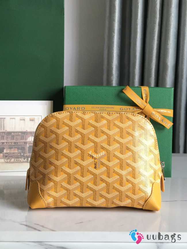 Uubags | Goyard Vendôme cosmetic pouch in yellow 13.5x7x18cm - 1