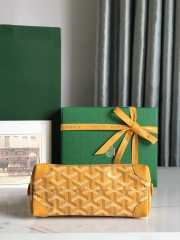 Uubags | Goyard Vendôme cosmetic pouch in yellow 13.5x7x18cm - 5