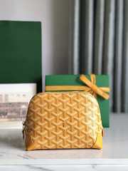 Uubags | Goyard Vendôme cosmetic pouch in yellow 13.5x7x18cm - 2