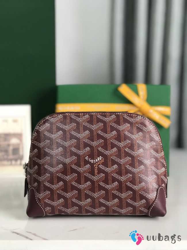 Uubags | Goyard Vendôme cosmetic pouch in burgundy 13.5x7x18cm - 1