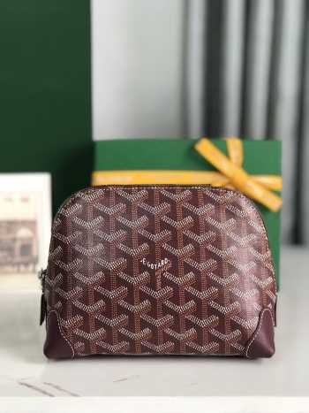 Uubags | Goyard Vendôme cosmetic pouch in burgundy 13.5x7x18cm