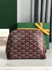 Uubags | Goyard Vendôme cosmetic pouch in burgundy 13.5x7x18cm - 4