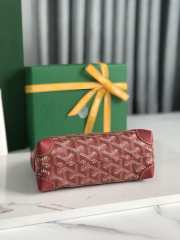 Uubags | Goyard Vendôme cosmetic pouch in red 13.5x7x18cm - 6