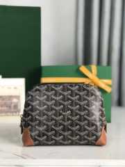 Uubags | Goyard Vendôme cosmetic pouch in black & tan 13.5x7x18cm - 1