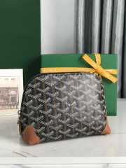 Uubags | Goyard Vendôme cosmetic pouch in black & tan 13.5x7x18cm - 2