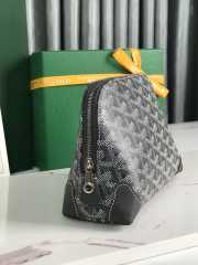 Uubags | Goyard Vendôme cosmetic pouch in dark grey 13.5x7x18cm - 5