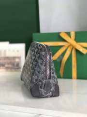 Uubags | Goyard Vendôme cosmetic pouch in dark grey 13.5x7x18cm - 4