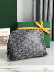 Uubags | Goyard Vendôme cosmetic pouch in dark grey 13.5x7x18cm - 3