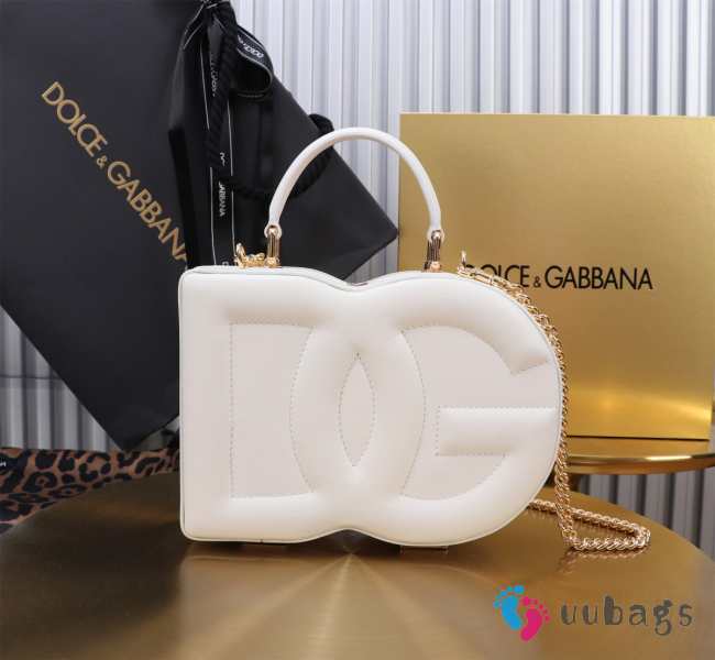 Uubags | Dolce & Gabbana Logo Box bag in white 20x15x6.5cm - 1