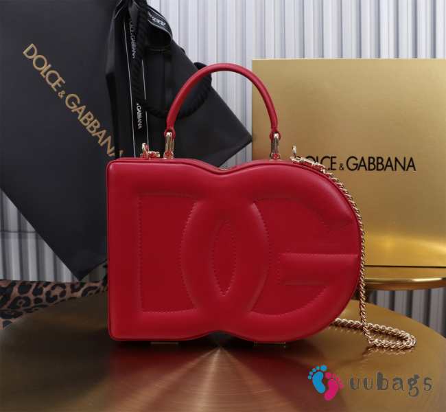 Uubags | Dolce & Gabbana Logo Box bag in red 20x15x6.5cm - 1