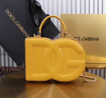 Uubags | Dolce & Gabbana Logo Box bag in yellow 20x15x6.5cm