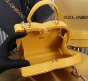 Uubags | Dolce & Gabbana Logo Box bag in yellow 20x15x6.5cm - 3