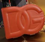 Uubags | Dolce & Gabbana Logo Box bag in orange 20x15x6.5cm - 4