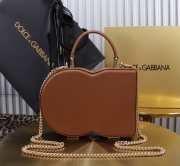 Uubags | Dolce & Gabbana Logo Box bag in brown 20x15x6.5cm - 3