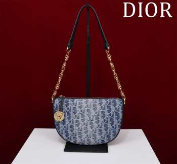 Uubags | Diorstar Callisto Bag Blue Denim Dior Oblique Jacquard 20x14x4cm