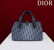 Uubags | Toujours Bag Blue Denim Dior Oblique Jacquard  28.5x21.5x17cm - 3