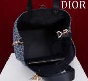 Uubags | Toujours Bag Blue Denim Dior Oblique Jacquard 37x27x19cm - 6