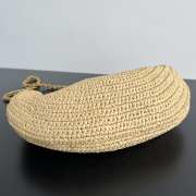 Uubags | Bottega Veneta Sardine With Chain Raffia crochet bag 20x33x4cm - 3