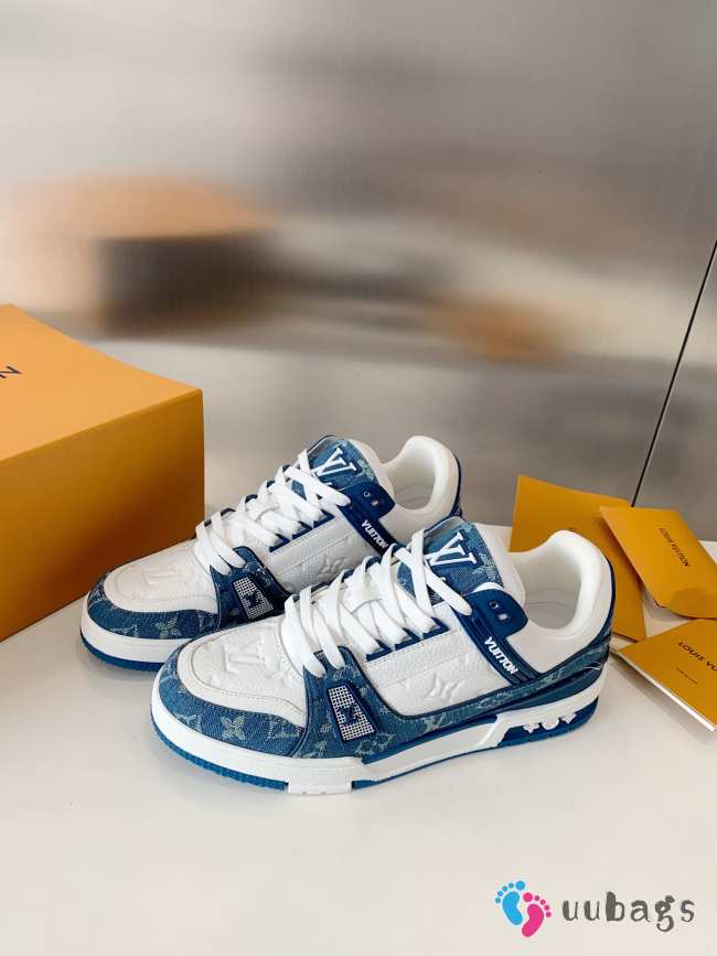 Uubags | Louis Vuitton 1A9JG9 LV Trainer Sneaker In Blue - 1