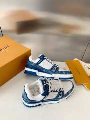 Uubags | Louis Vuitton 1A9JG9 LV Trainer Sneaker In Blue - 3