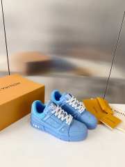 Uubags | Louis Vuitton Trainer Blue Embossed Monogram Shoes - 3