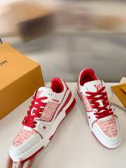 Uubags | Louis Vuitton Trainers In White Red - 4