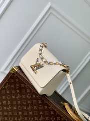 Uubags | Louis Vuitton M24042 Twist PM Bag In Cream 19x15x9cm - 3